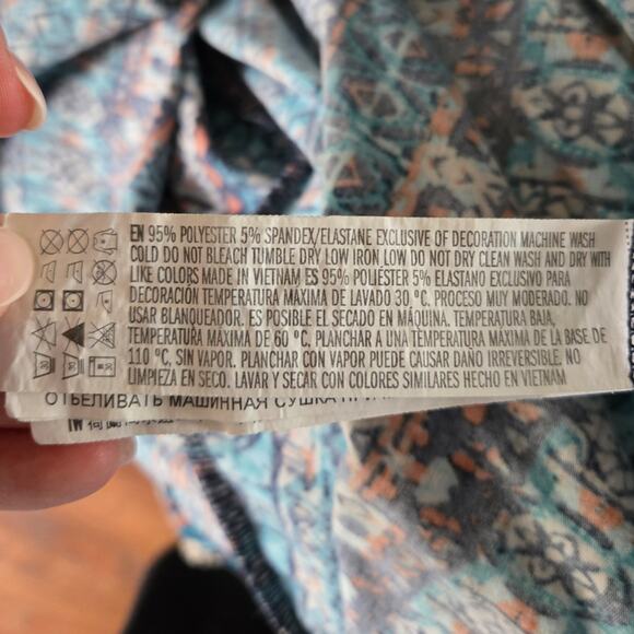 Forever 21 Boho Print Spaghetti Strap Mini Sundress sz Small - Picture 6 of 6